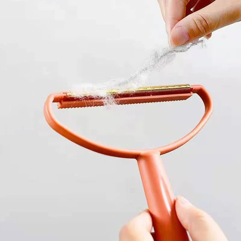 Double-Side Lint Remover Portable Pet Hair Remover Brush Manual Fluff