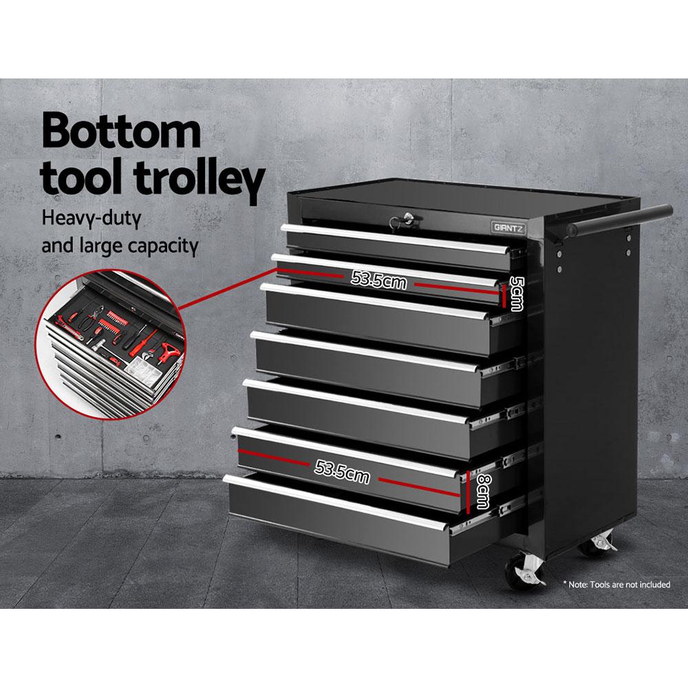 Giantz 17 Drawer Tool Box Cabinet Chest Trolley Toolbox Garage Storage