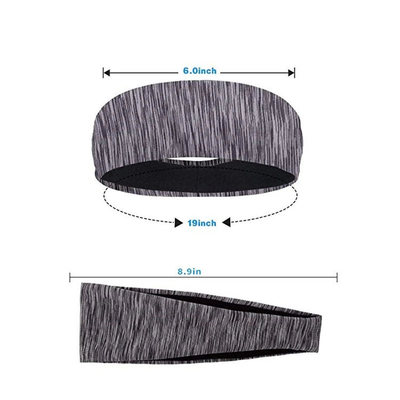 3PCS Sweatband for Men Women Elastic Sport Hairbands Head Band Yoga