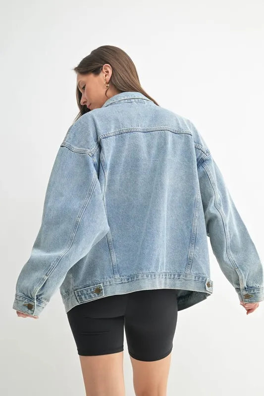 MONO B Boxy-Cut Denim Jacket