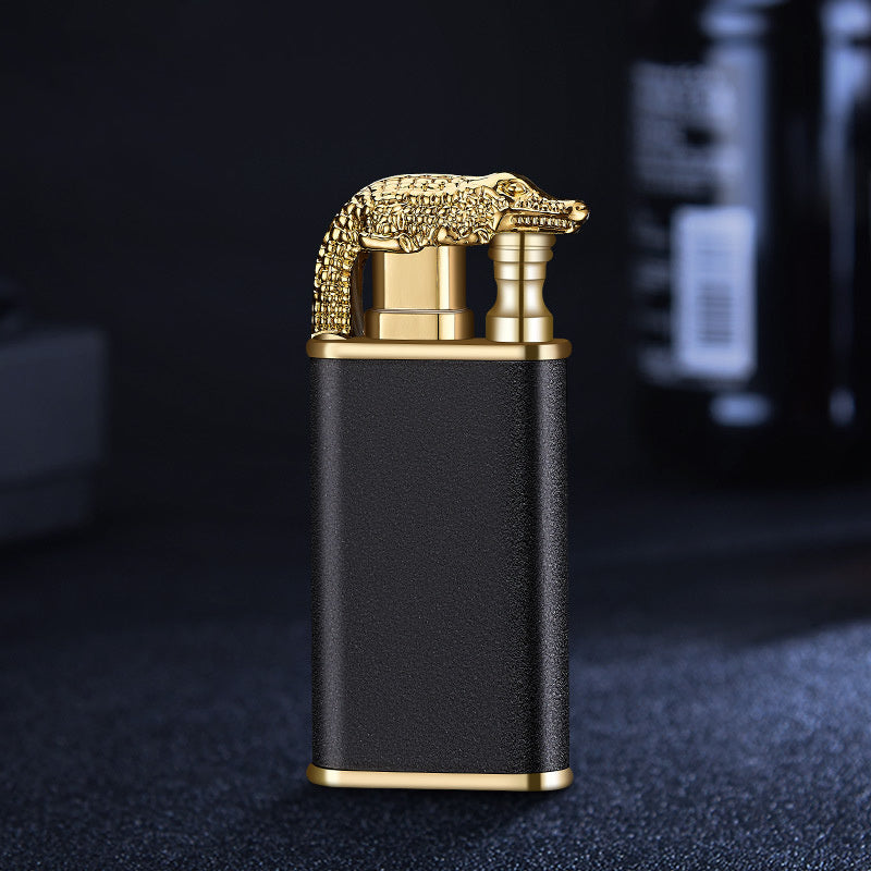 Creative Blue Flame Lighter Dolphin Dragon Tiger Double Fire Metal