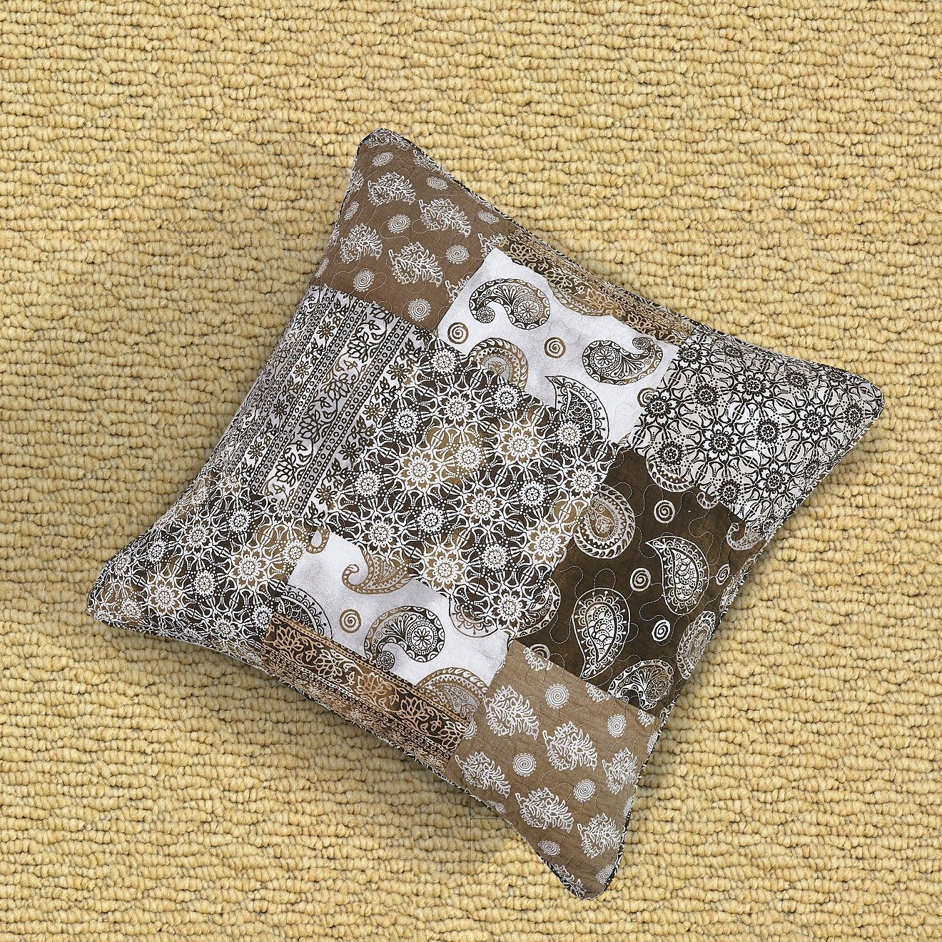 DaDa Bedding Bohemian Patchwork Moroccan Paisley Dreams Euro Pillow