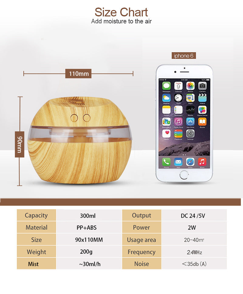 Simple Office Gift Household Appliances New Usb Wood Grain