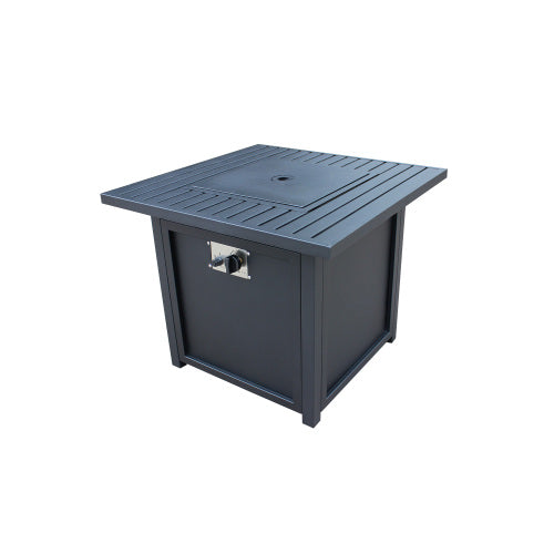 Brown Upland 30” Slat Top Gas Fire Pit Table