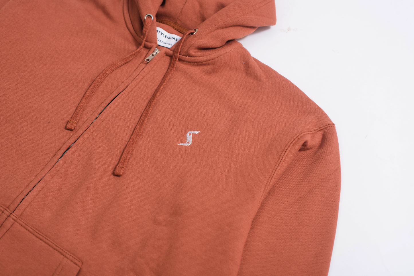 Men's Classic Zip-Up Hoodie Coconut Brown - Fashion and Comfort