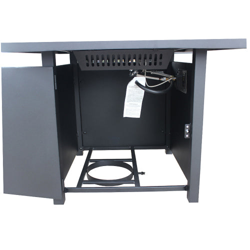 Brown Upland 30” Slat Top Gas Fire Pit Table