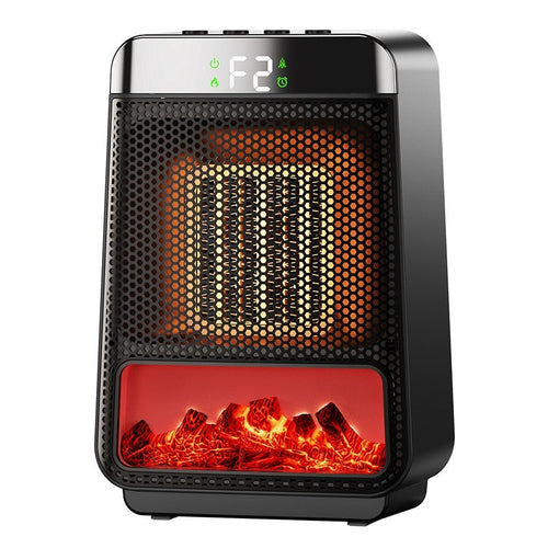 Fan Heater 3D Dynamic Flame Bathroom Home Heater 1500W Portable