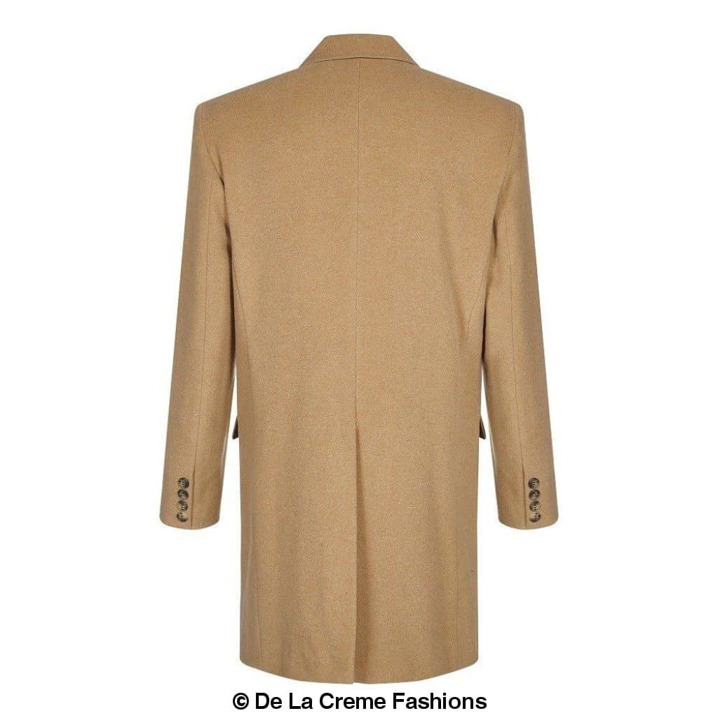 De La Creme MAN - Wool Blend Single Breasted Retro Mod Coat