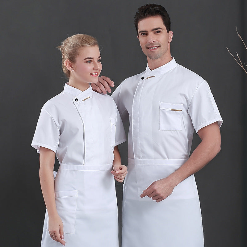 Chef Work Clothes Short Sleeve Breathable For Young Men And Women