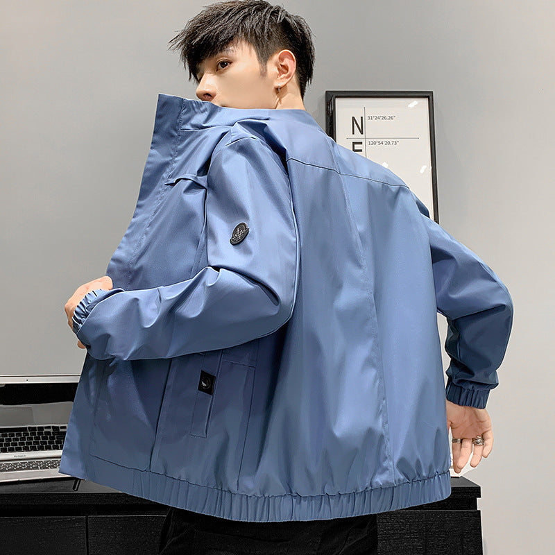 Hooded Thin Windbreaker Denim Jacket Men
