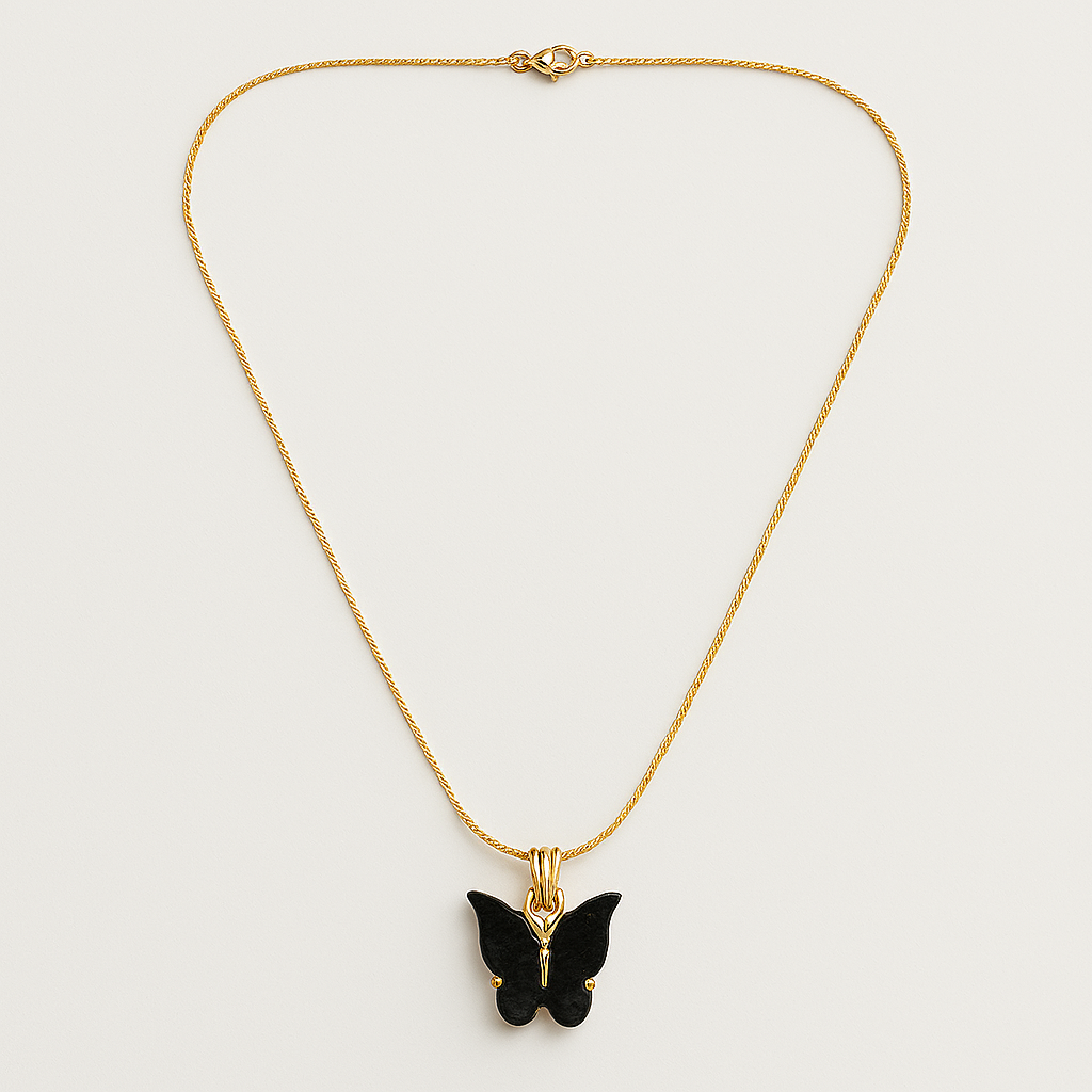 Classic Charm: Gold Butterfly Pendant Necklace