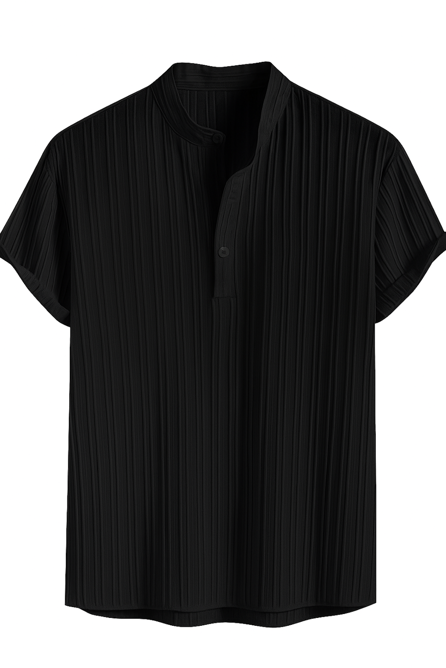 Mens Casual Shirt-Black (Size-S)