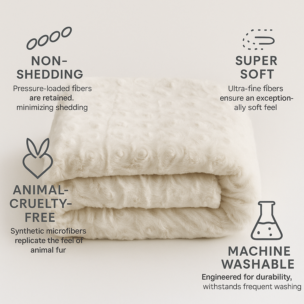 DaDa Bedding Luxury White Roses Fluffy Soft Sherpa Backside Faux Fur
