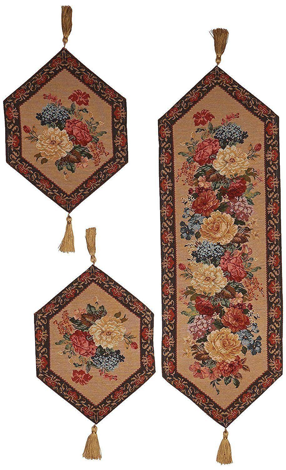 DaDa Bedding Set of 3-Pieces - Breath of Spring Floral Beige Woven