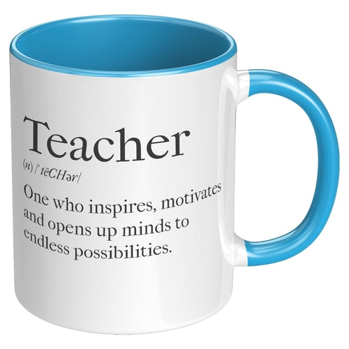 Coffee Cup, Accent Ceramic Mug 11oz, Teachers Inspire