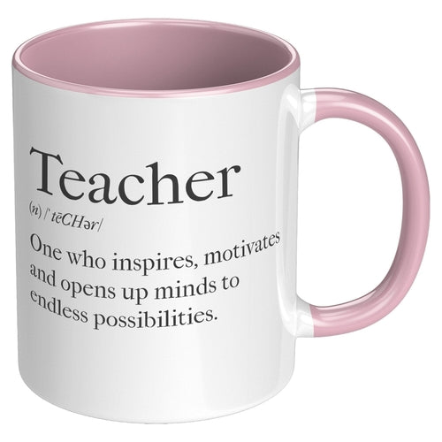 Coffee Cup, Accent Ceramic Mug 11oz, Teachers Inspire