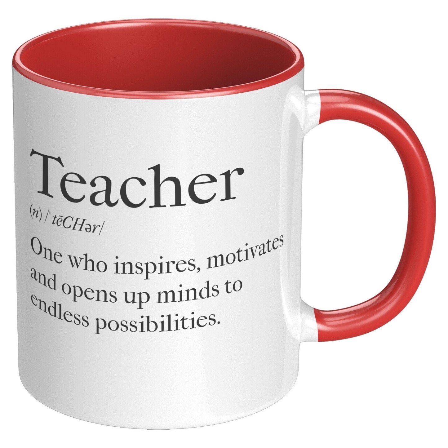Coffee Cup, Accent Ceramic Mug 11oz, Teachers Inspire