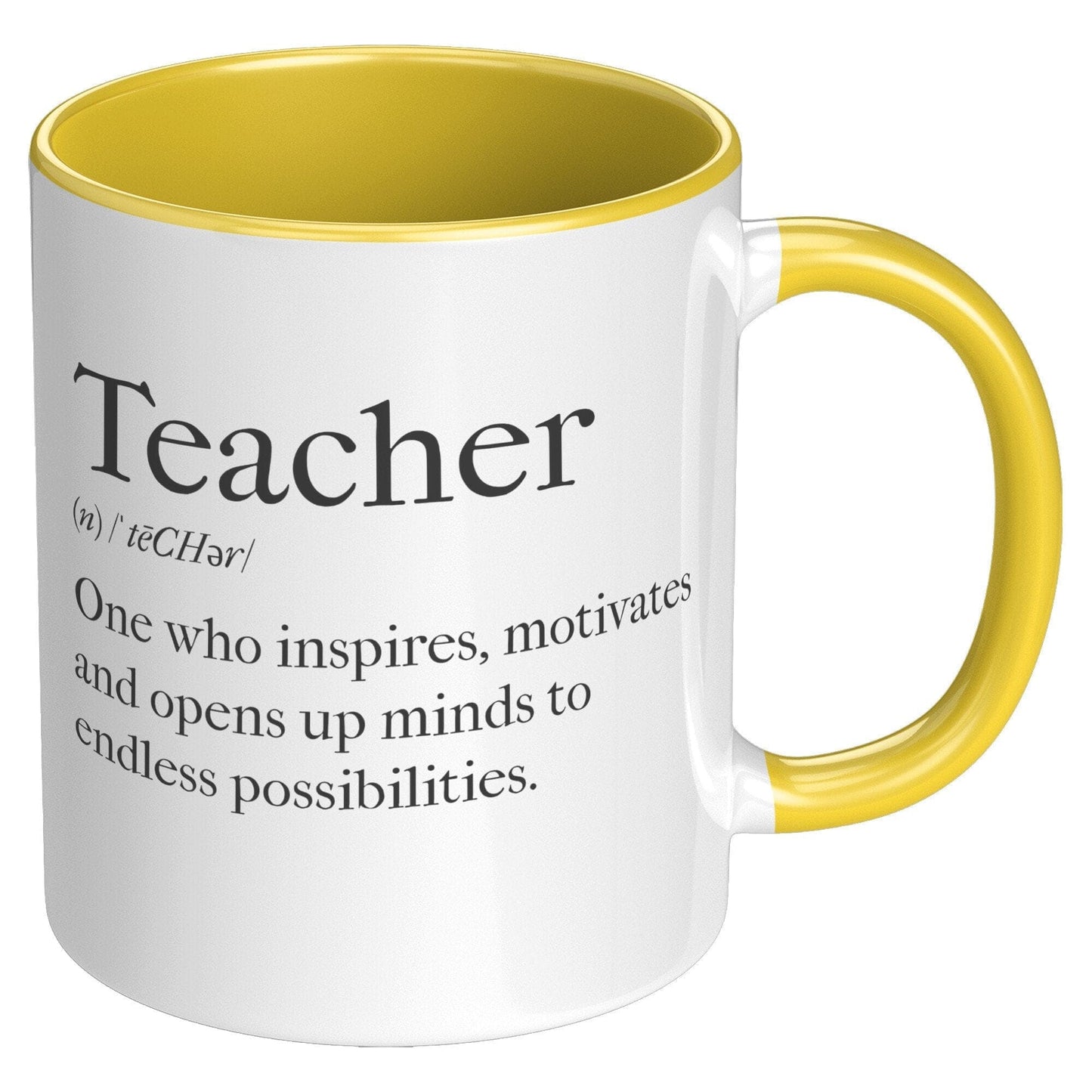 Coffee Cup, Accent Ceramic Mug 11oz, Teachers Inspire
