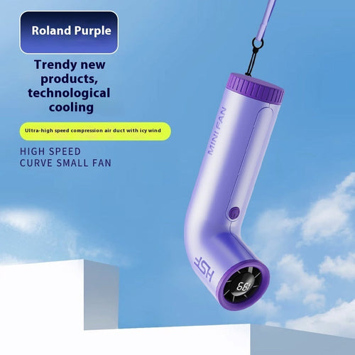 High-speed Portable Fan Little Turbine Digital Display Charging Long