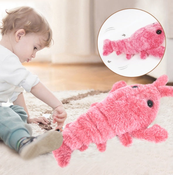 Pet Toys Electric Jumping Shrimp USB Charging Simulation Lobster Funny