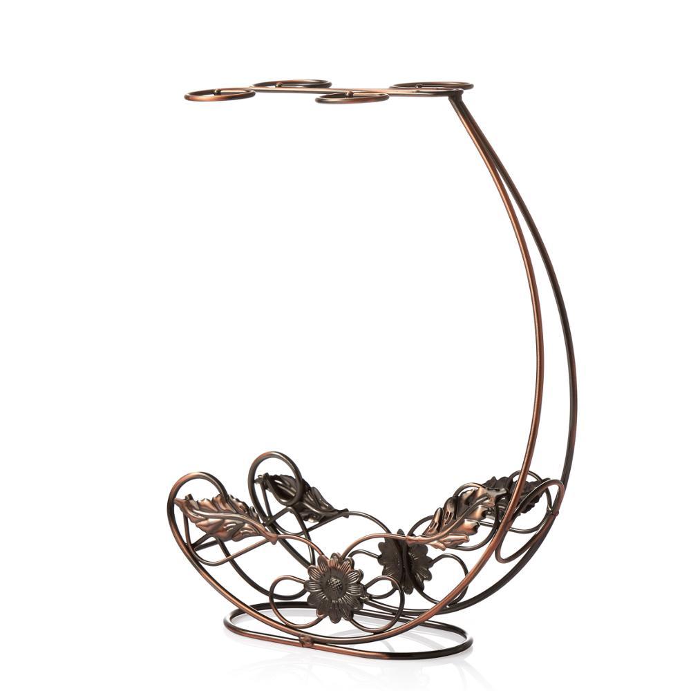 Copper Wine Rack Hanging Wine Glass Holder Bar Stand Bracket