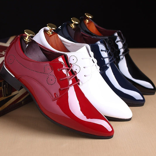 Men Leather Shoes Men Business Casual Dress Shoes Leather Shoes Slip-on