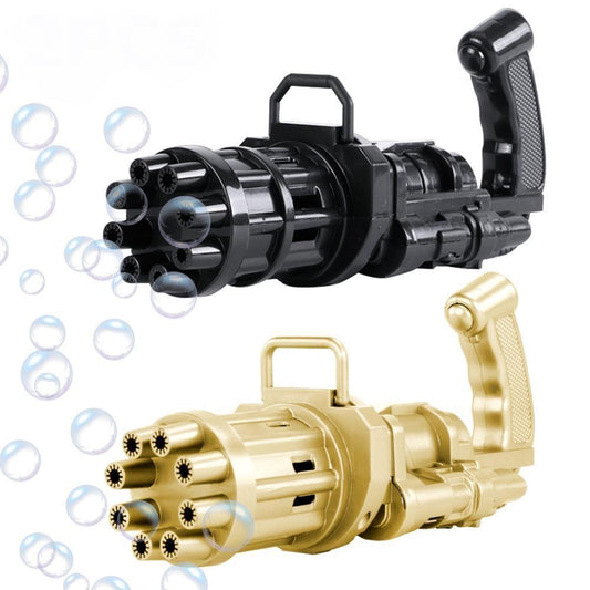 Kids Gatling Bubble Gun Party Toys Summer Automatic Soap Water Machine