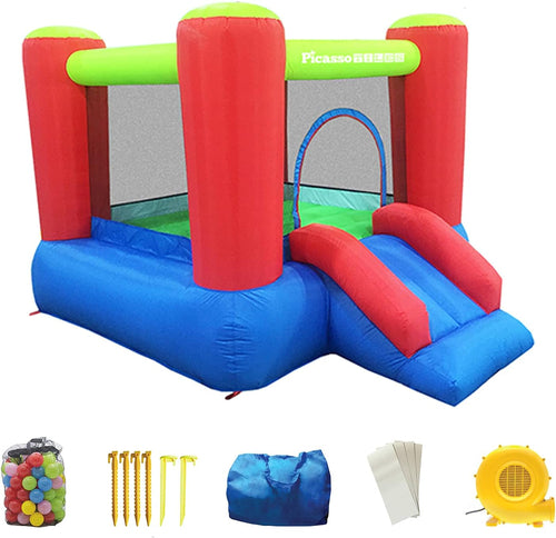 Junior Inflatable Bouncer Slide with 50 Balls