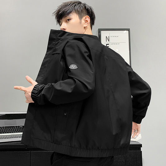 Hooded Thin Windbreaker Denim Jacket Men