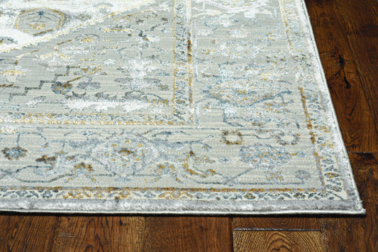 3inches x 5inches Grey Parisian Area Rug