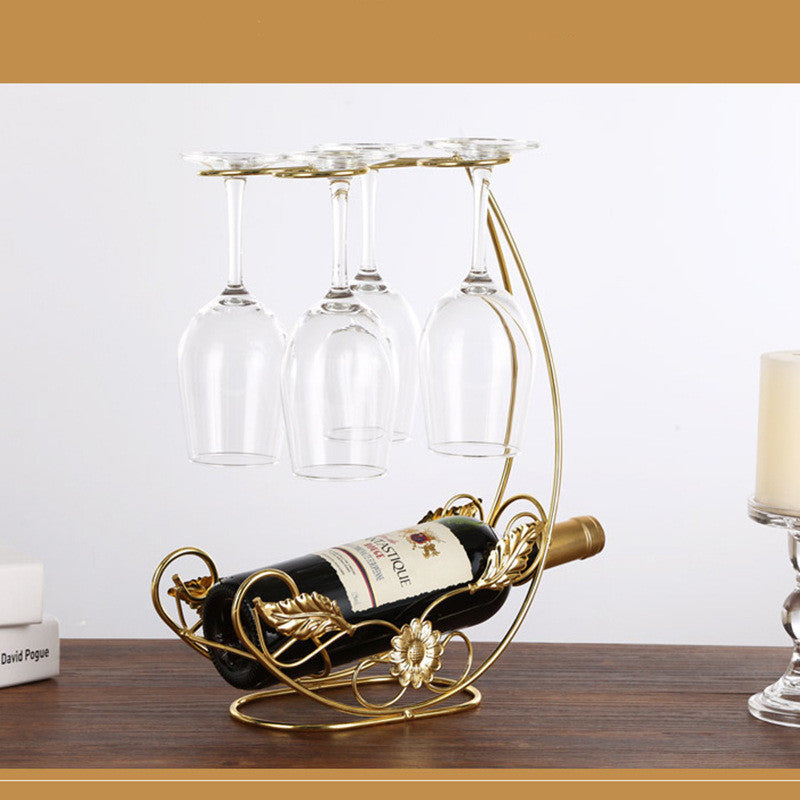 Copper Wine Rack Hanging Wine Glass Holder Bar Stand Bracket