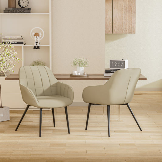 Modern curved backrest with armrests and padded seat
