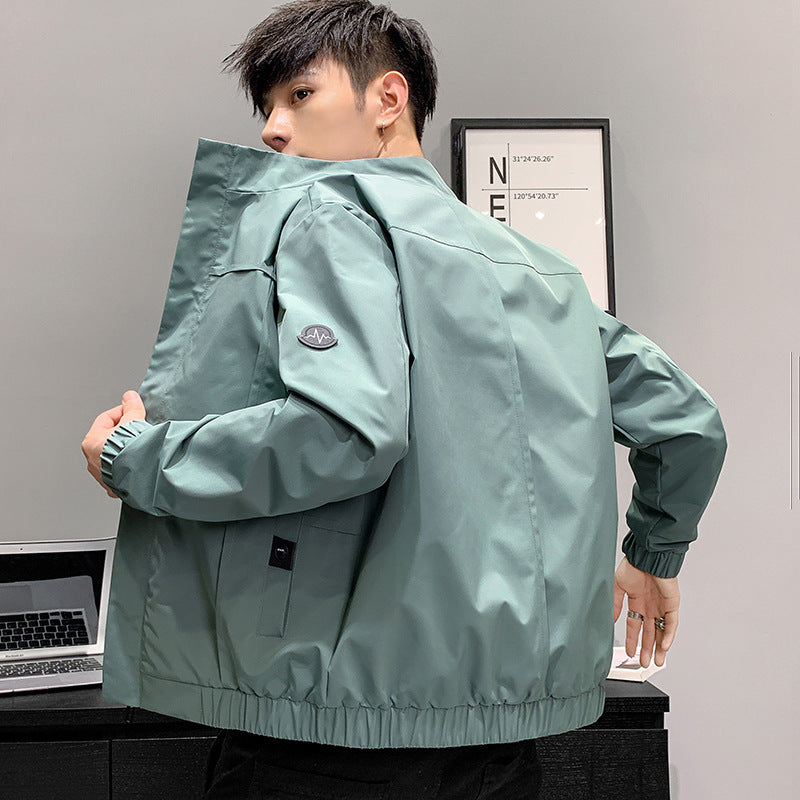 Hooded Thin Windbreaker Denim Jacket Men