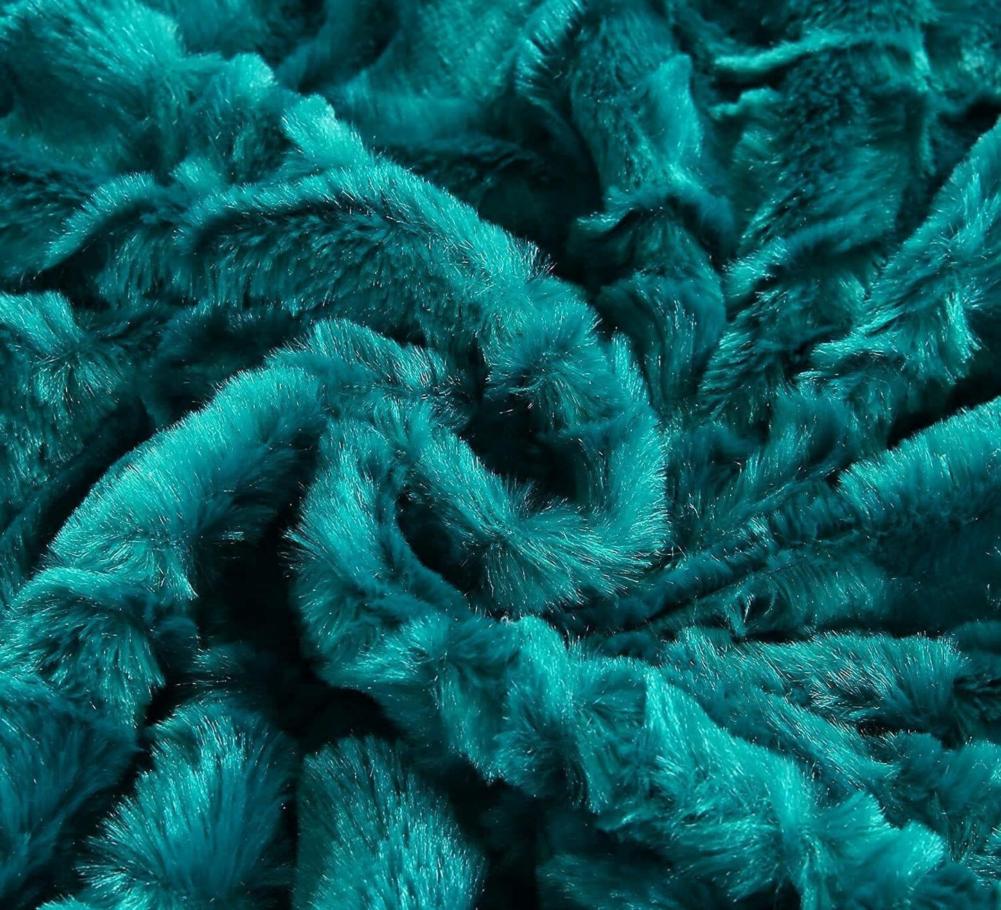DaDa Bedding Mermaid Scales Emerald Green Blue w/ Sherpa Backside Faux