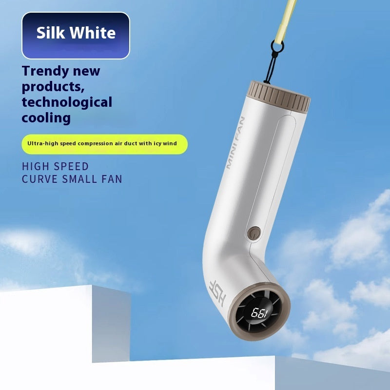 High-speed Portable Fan Little Turbine Digital Display Charging Long