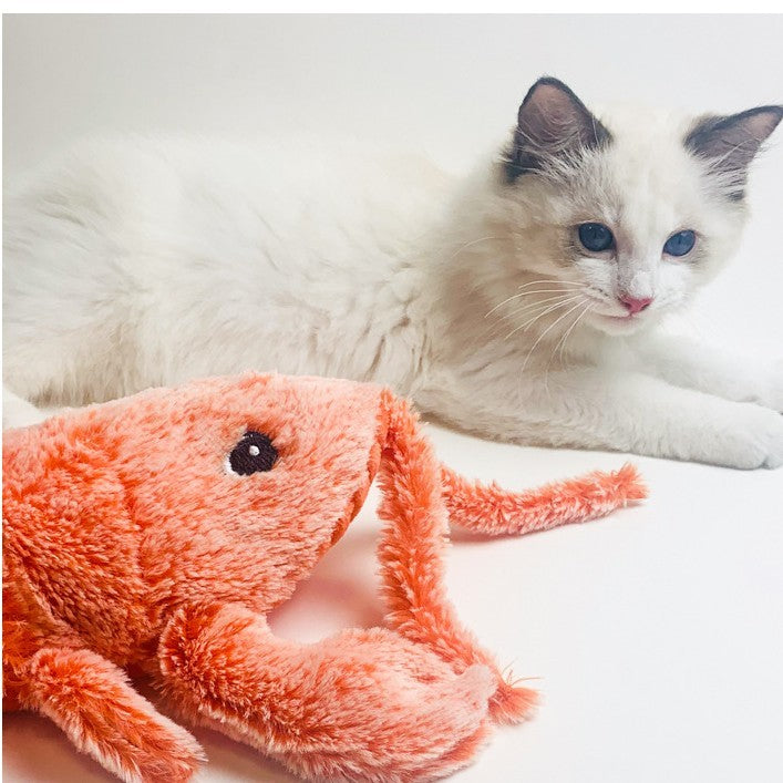 Pet Toys Electric Jumping Shrimp USB Charging Simulation Lobster Funny