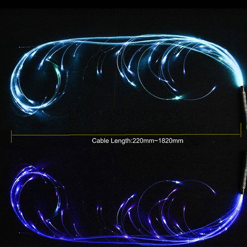 Glowing LED Whip Light Bar Fiber Optic Decoration