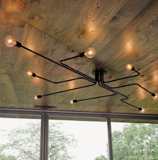 Vintage urban industrial loft spider gecko wrought iron ceiling light