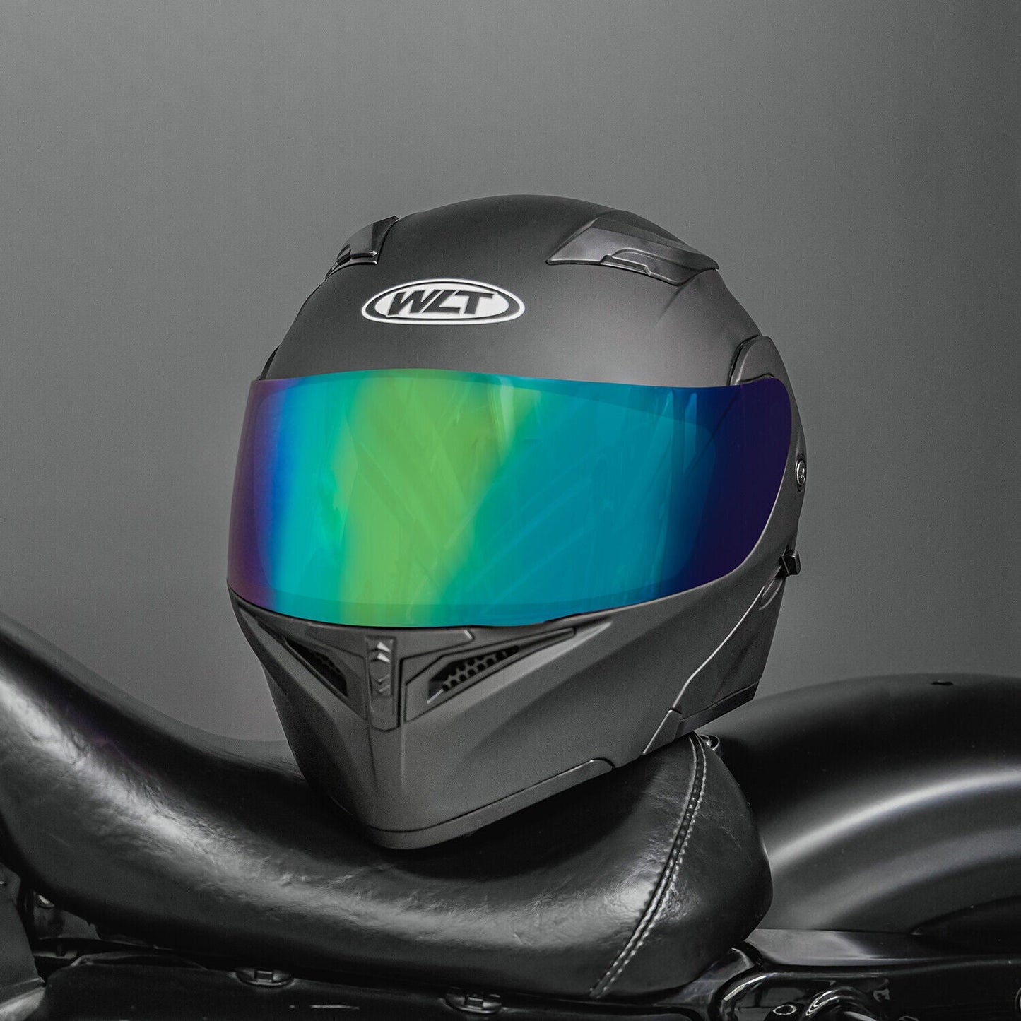 Flip-Up Dual Shield Motorcycle Helmet with Tinted Visor Modular Design