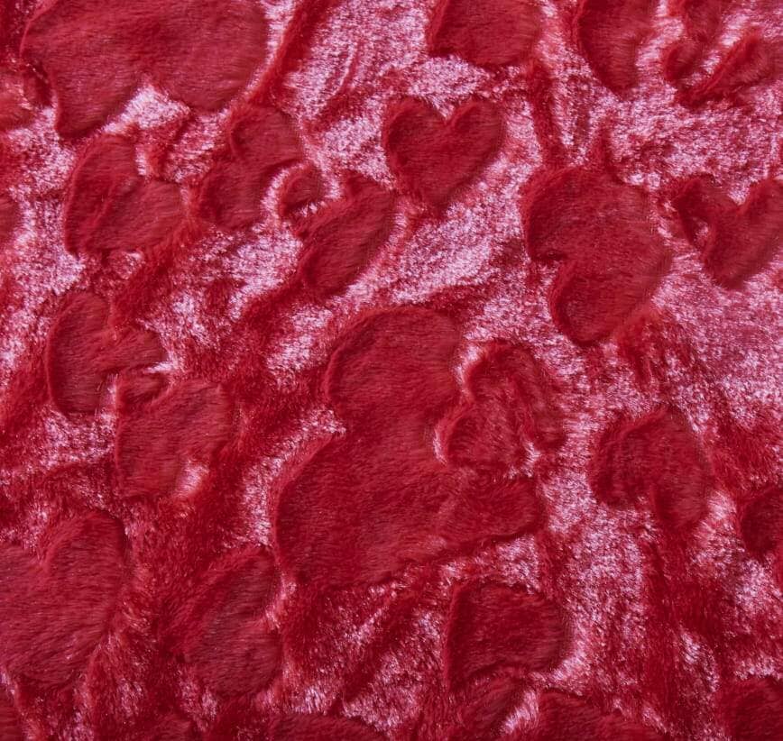 DaDa Bedding Candy Apple Red Vibrant Luxury Faux Fur Euro Throw Pillow