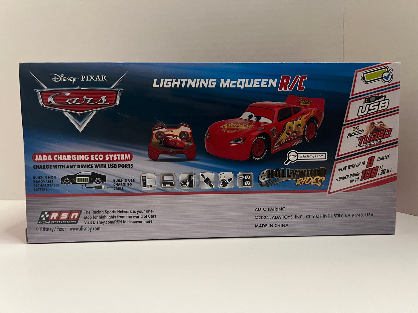Jada Toys Pixar Cars Lightning McQueen RC Remote Control Car