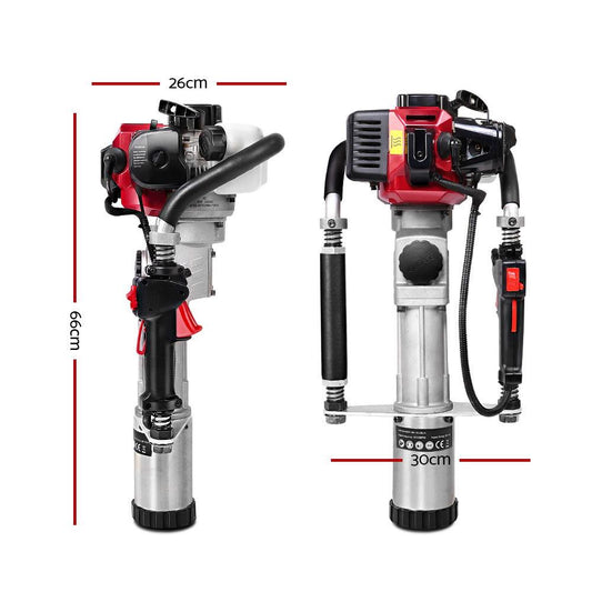 Giantz Petrol Post Driver 2-Stroke 55CC Rammer Pile Star Picket Fence