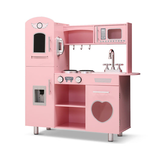 Kids Kitchen Play Set Wooden Pretend Toys Cooking Children