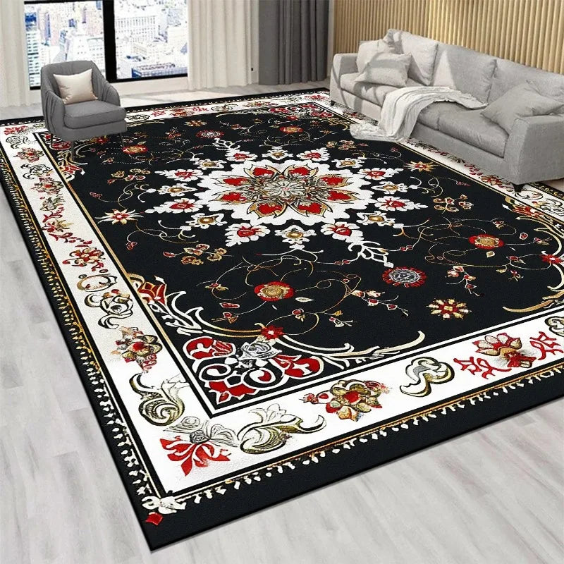 Persian Luxury Retro Red Carpet Living Room Large Size Non-slip Coffee