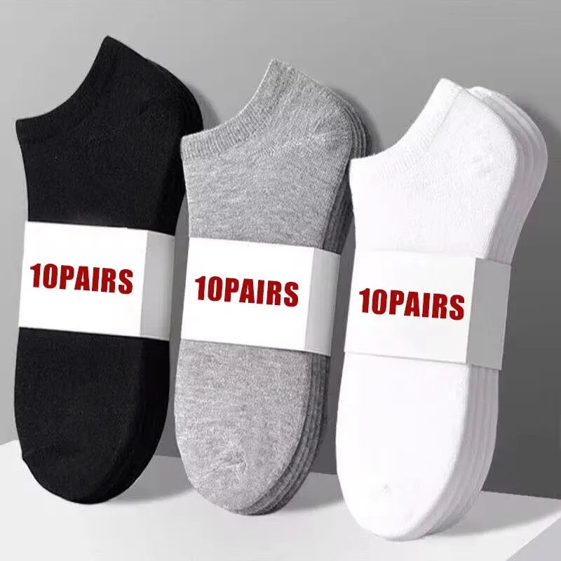 20 pairs/Men's Socks Spring/Summer Thin, Breathable, Soft Polyester