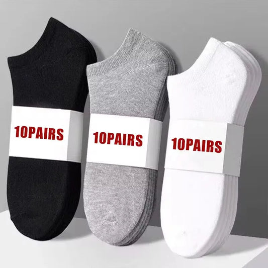 20 pairs/Men's Socks Spring/Summer Thin, Breathable, Soft Polyester