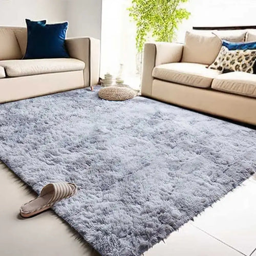 Plush Carpet Living Room Sofa Coffee Table Rug Green Pink Fluffy Soft