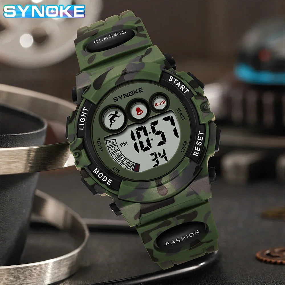 SYNOKE Student Sport Watches For Kids Colorful Electronic Watches 50M