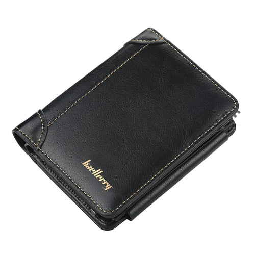 Multi-Card Triple Fold PU Leather Men's Short Wallet Large Capacity