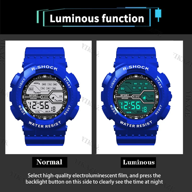 R-SHOCK  Sports Men LED Multifunctional Watch  ￼
